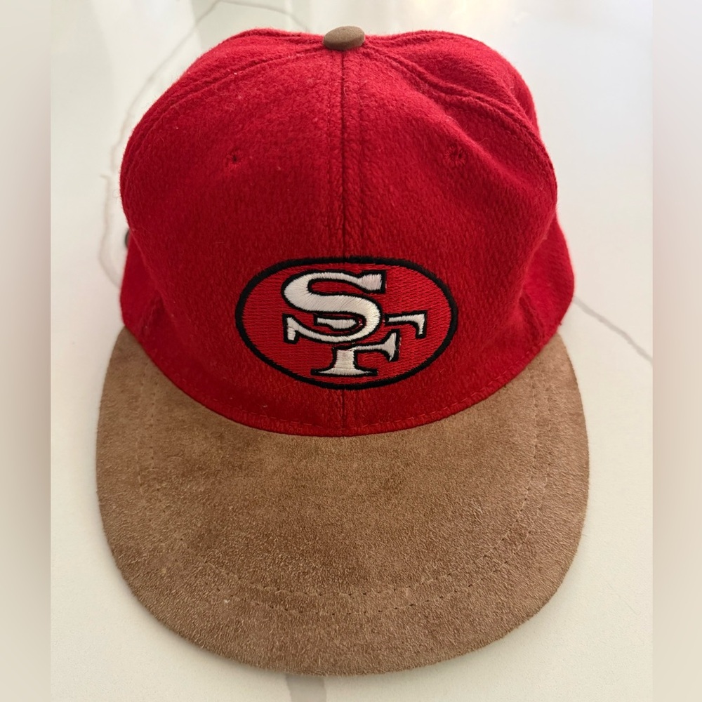 Vintage SF 49ers United Hatters Cap And Millinery Suede Bill Hat - Made In USA!